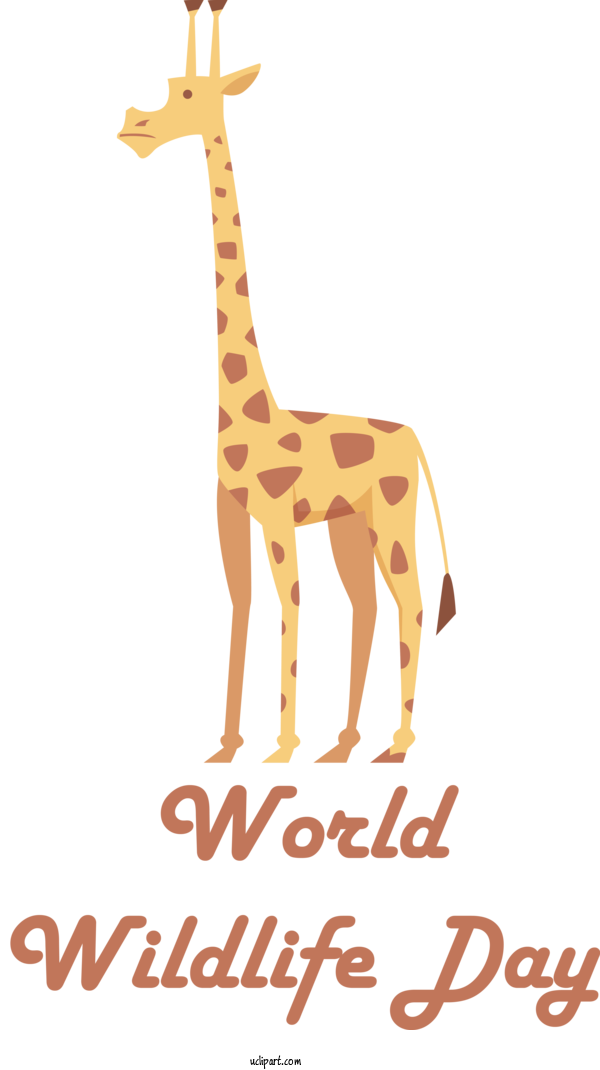 Free Holidays Deer Giraffe Pattern For World Wildlife Day Clipart Transparent Background