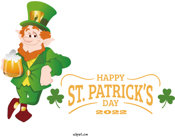 Free Holidays St. Patrick's Day Holiday Leprechaun For Saint Patricks Day Clipart Transparent Background