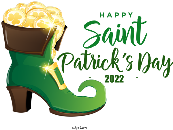 Free Holidays Logo Design High Heeled Shoe For Saint Patricks Day Clipart Transparent Background