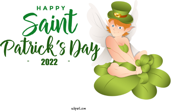 Free Holidays Flower Cartoon Green For Saint Patricks Day Clipart Transparent Background