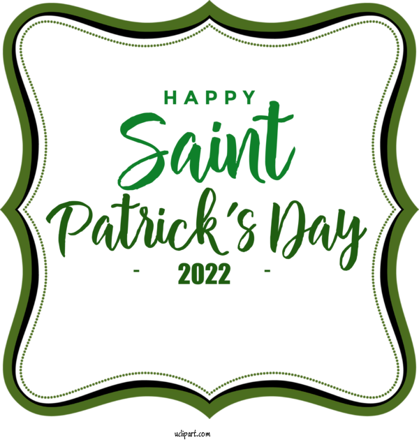 Free Holidays Logo Leaf Calligraphy For Saint Patricks Day Clipart Transparent Background