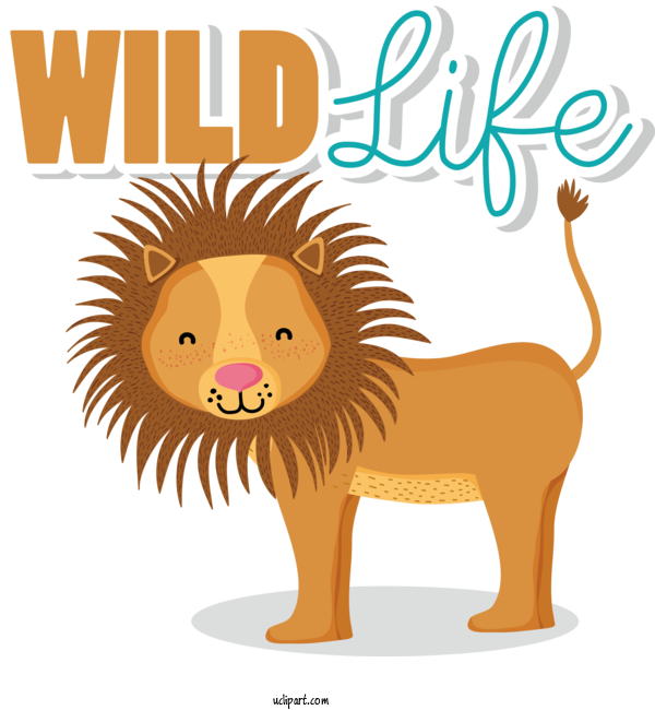 Free Holidays Lion Dog Cartoon For World Wildlife Day Clipart Transparent Background
