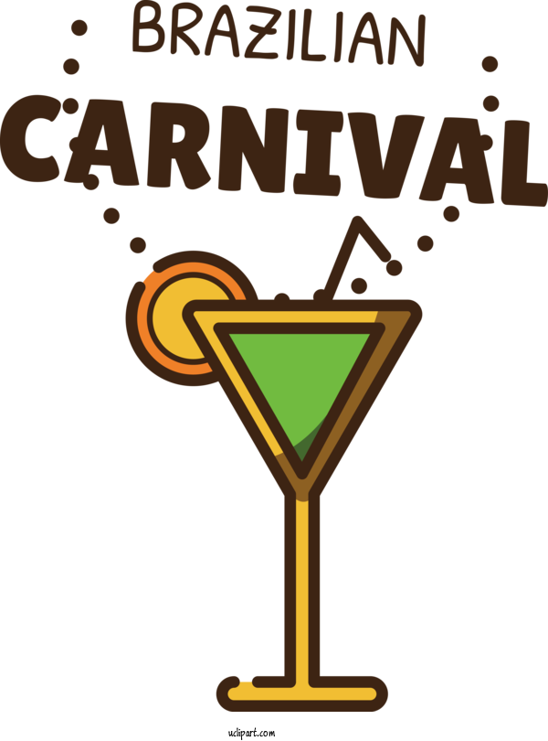 Free Holidays Martini Logo Glass For Brazilian Carnival Clipart Transparent Background