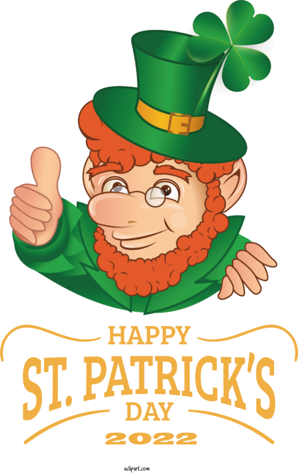 Free Holidays St. Patrick's Day Shamrock Luck For Saint Patricks Day Clipart Transparent Background