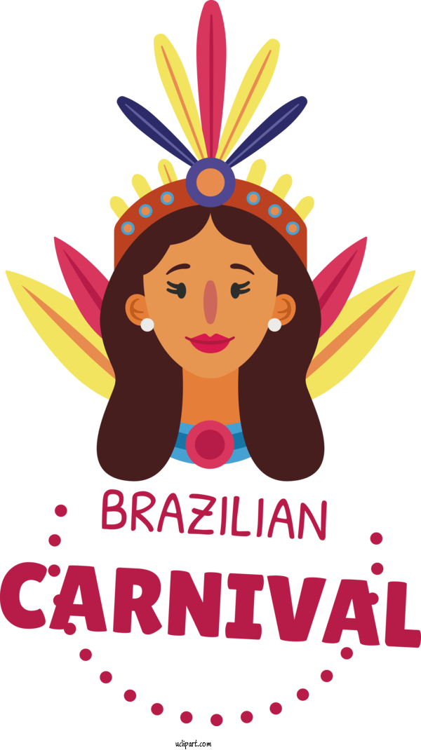 Free Holidays Logo Carnival Drawing For Brazilian Carnival Clipart Transparent Background