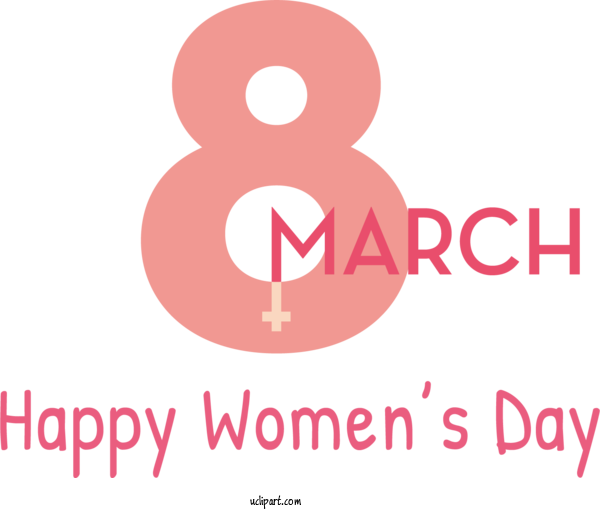 Free Holidays Design Logo Number For International Women's Day Clipart Transparent Background