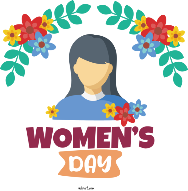 Free Holidays Icon Drawing FLOWER FRAME For International Women's Day Clipart Transparent Background