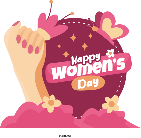 Free Holidays Drawing Icon Cartoon For International Women's Day Clipart Transparent Background