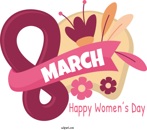 Free Holidays Logo Drawing Icon For International Women's Day Clipart Transparent Background
