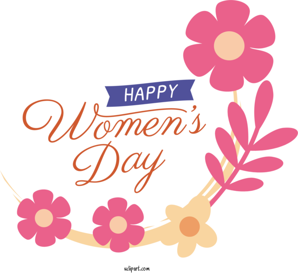 Free Holidays Logo Floral Design Design For International Women's Day Clipart Transparent Background