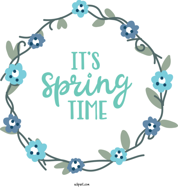 Free Nature Floral Design Wreath Design For Spring Clipart Transparent Background