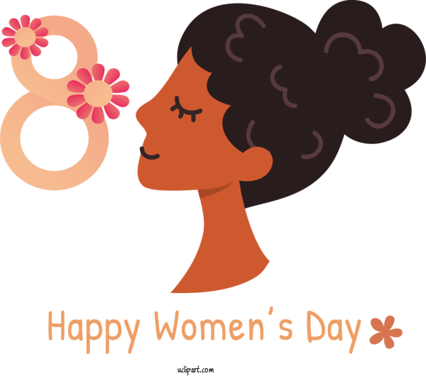 Free Holidays Flower Cartoon Floral Design For International Women's Day Clipart Transparent Background