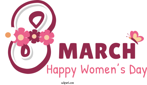 Free Holidays Logo Design Line For International Women's Day Clipart Transparent Background