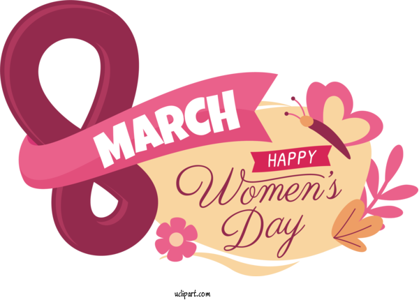Free Holidays Icon Logo Design For International Women's Day Clipart Transparent Background