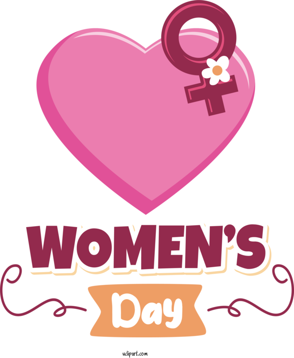 Free Holidays M 095 Logo Heart For International Women's Day Clipart Transparent Background