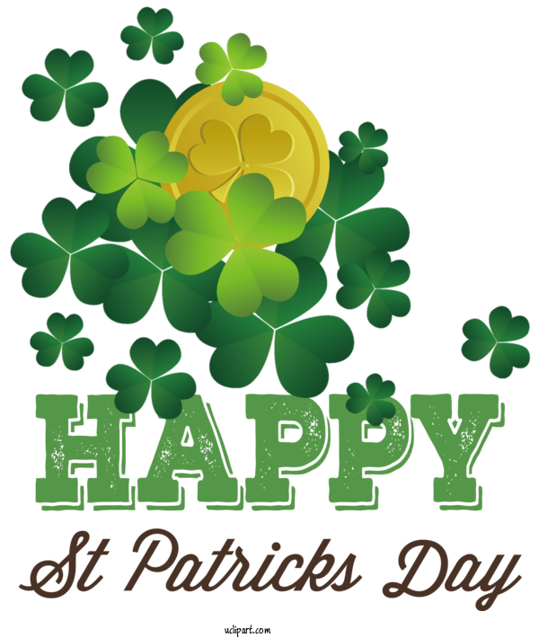 Free Holidays Shamrock St. Patrick's Day Design For Saint Patricks Day Clipart Transparent Background