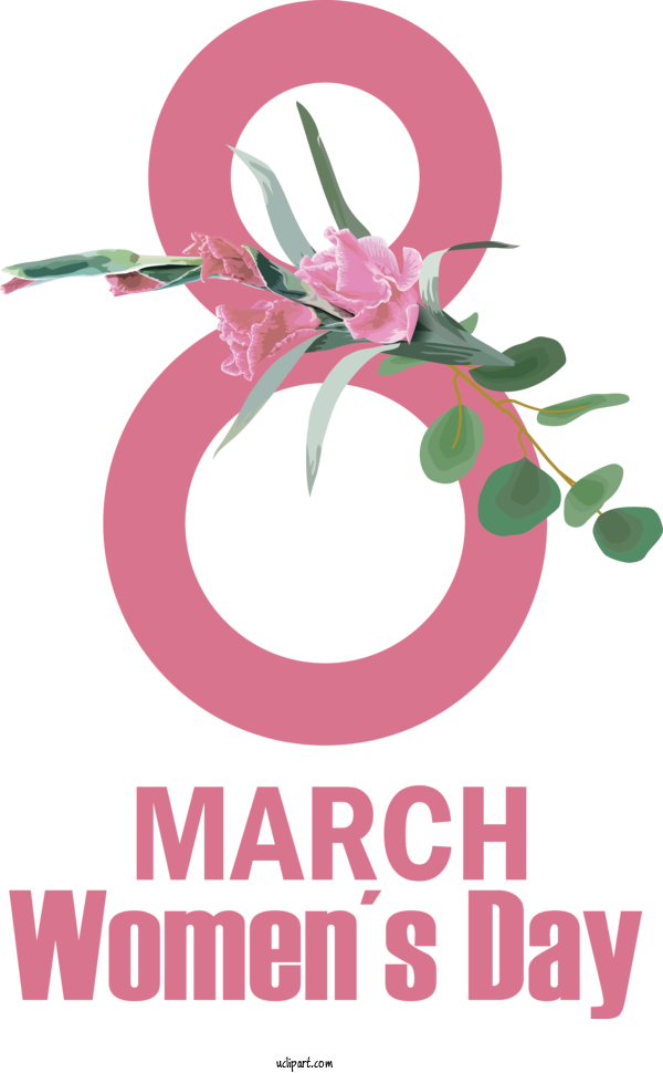 Free Holidays Floral Design Design Logo For International Women's Day Clipart Transparent Background
