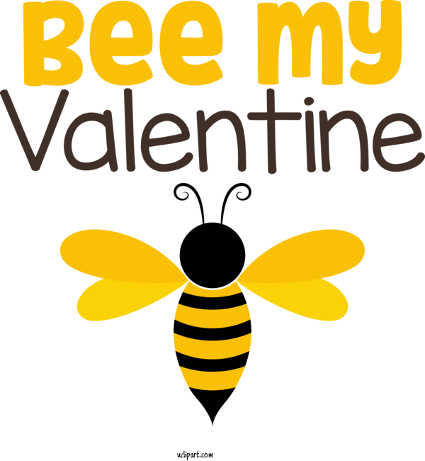 Free Holidays Honey Bee Insects Bees For Valentines Day Clipart Transparent Background
