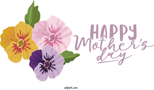 Free Holidays Floral Design Drawing Flower For Mothers Day Clipart Transparent Background