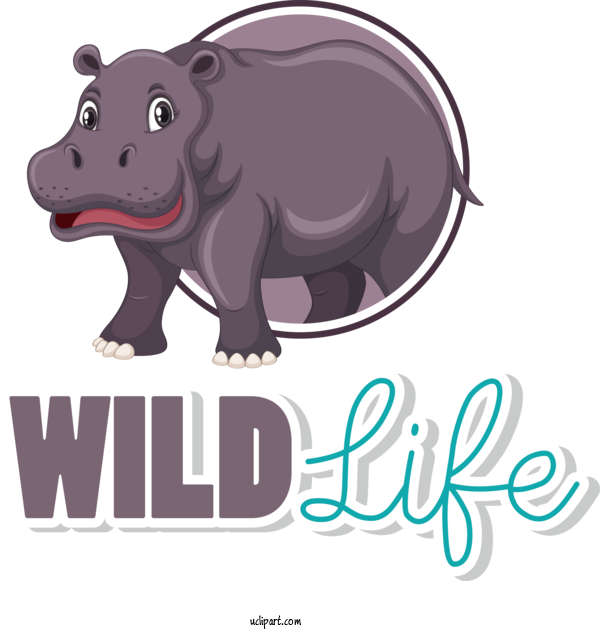 Free Holidays Cartoon Logo Pig For World Wildlife Day Clipart Transparent Background