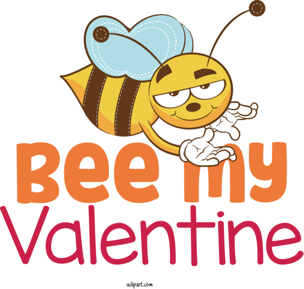 Free Holidays Insects Cartoon Pollinator For Valentines Day Clipart Transparent Background