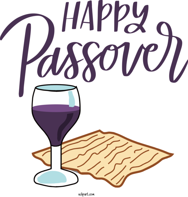 Free Holidays Stemware Line Purple For Passover Clipart Transparent Background