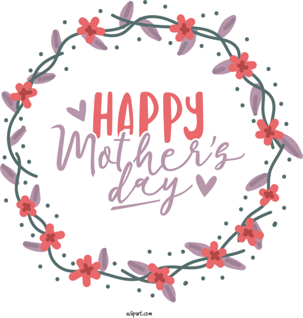 Free Holidays Wreath Flower Floral Design For Mothers Day Clipart Transparent Background
