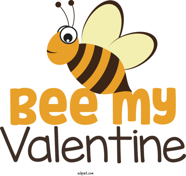Free Holidays Honey Bee  Insects For Valentines Day Clipart Transparent Background