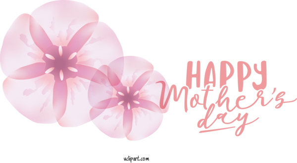 Free Holidays Cut Flowers Font Petal For Mothers Day Clipart Transparent Background