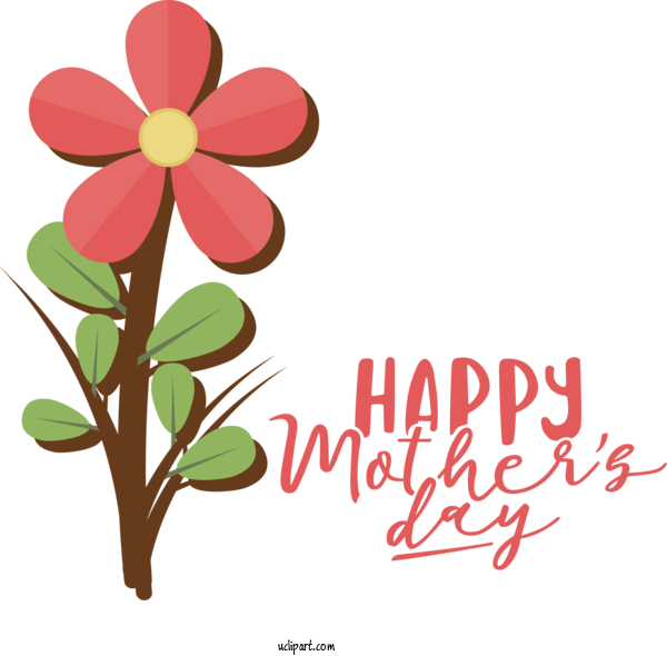 Free Holidays Floral Design Flower Plant Stem For Mothers Day Clipart Transparent Background