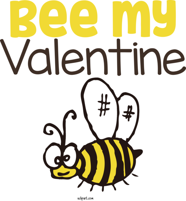 Free Holidays Bees Honey Bee Insects For Valentines Day Clipart Transparent Background