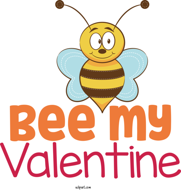 Free Holidays Honey Bee Insects Bees For Valentines Day Clipart Transparent Background