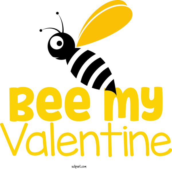 Free Holidays Bees Logo Cartoon For Valentines Day Clipart Transparent Background