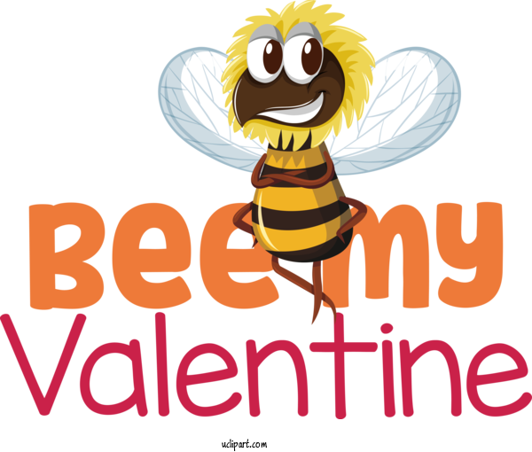 Free Holidays Honey Bee Insects Buff Tailed Bumblebee For Valentines Day Clipart Transparent Background