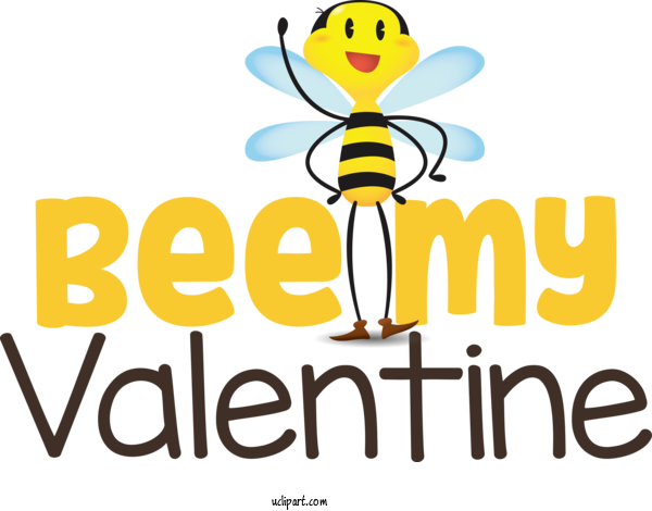 Free Holidays Bees Icon Cartoon For Valentines Day Clipart Transparent Background
