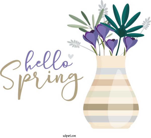 Free Nature Flower Vase Floral Design For Spring Clipart Transparent Background