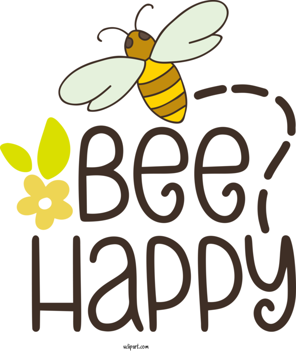 Free Moods Bees Insects Western Honey Bee For Happy Clipart Transparent Background
