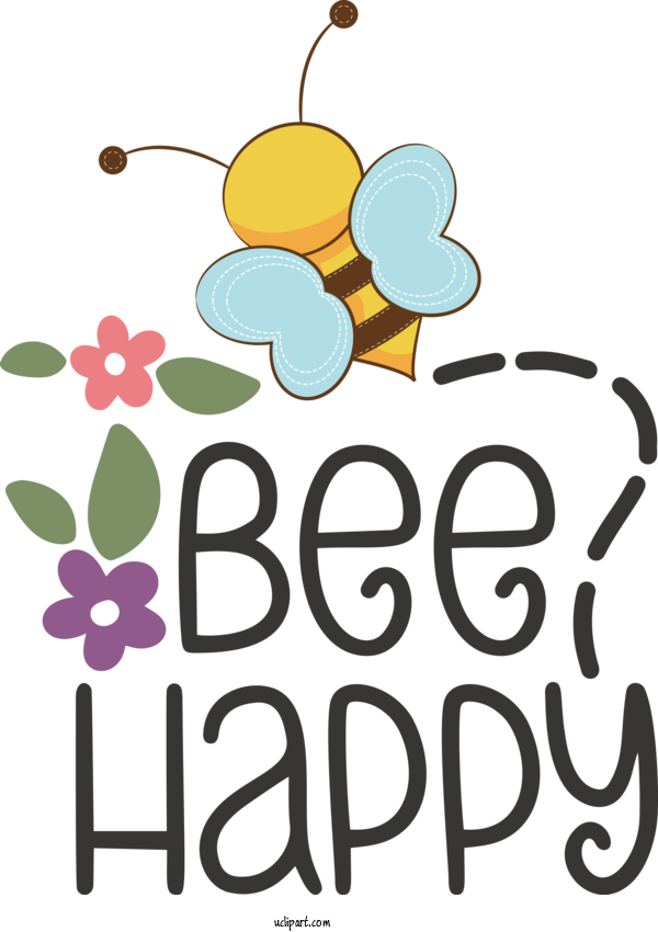 Free Moods Bees Insects Western Honey Bee For Happy Clipart Transparent Background