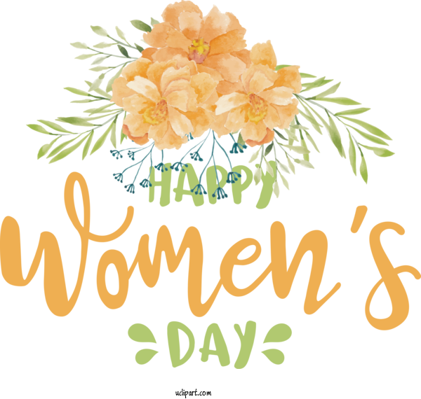 Free Holidays Logo International Women's Day Design For International Women's Day Clipart Transparent Background