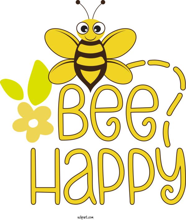 Free Moods Bees Insects Italian Bee For Happy Clipart Transparent Background