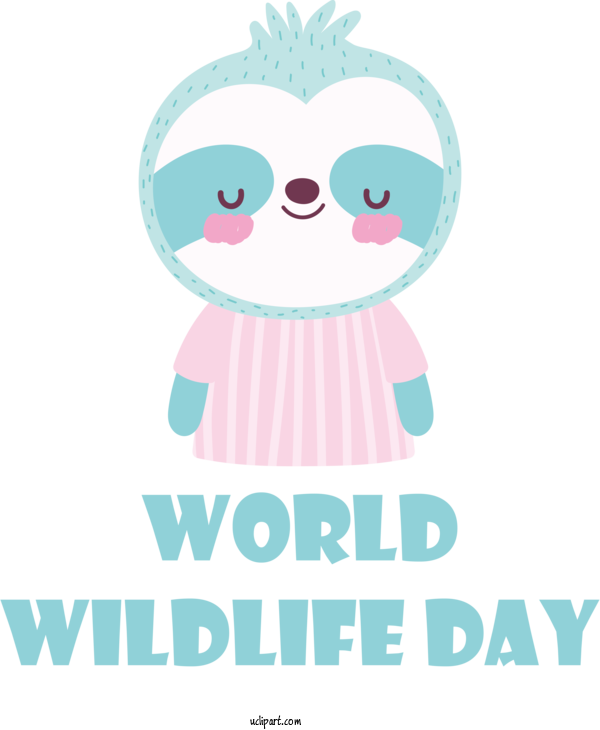 Free Holidays Cartoon Logo Happiness For World Wildlife Day Clipart Transparent Background