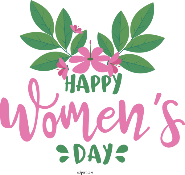 Free Holidays Leaf Flower Logo For International Women's Day Clipart Transparent Background