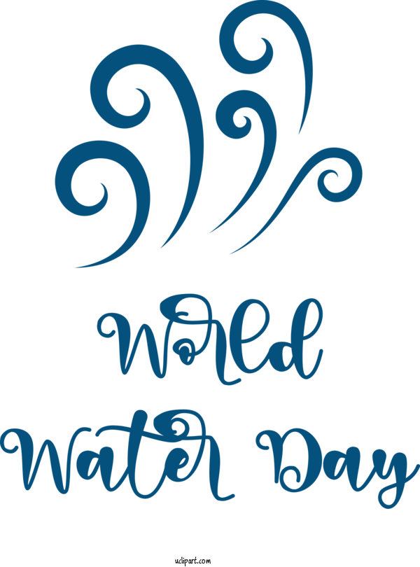 Free Nature Logo Calligraphy Line For Water Clipart Transparent Background