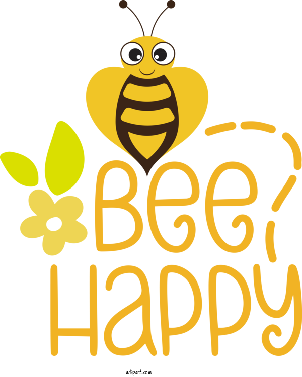 Free Moods Honey Bee Insects Bees For Happy Clipart Transparent Background