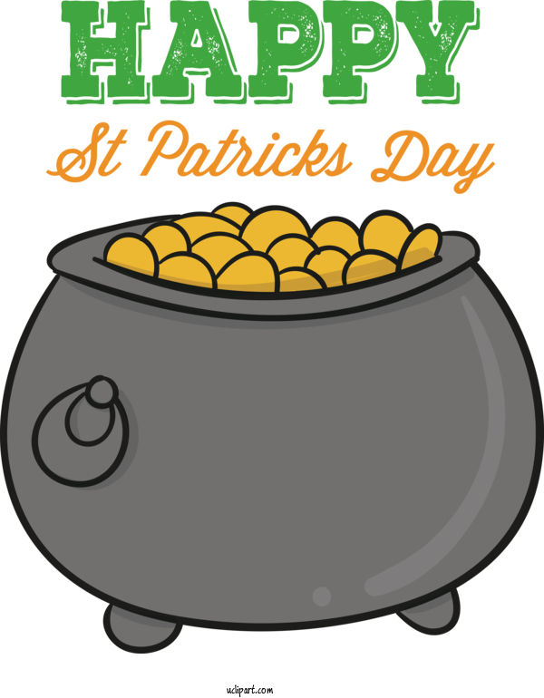 Free Holidays Design Cookware And Bakeware Yellow For Saint Patricks Day Clipart Transparent Background