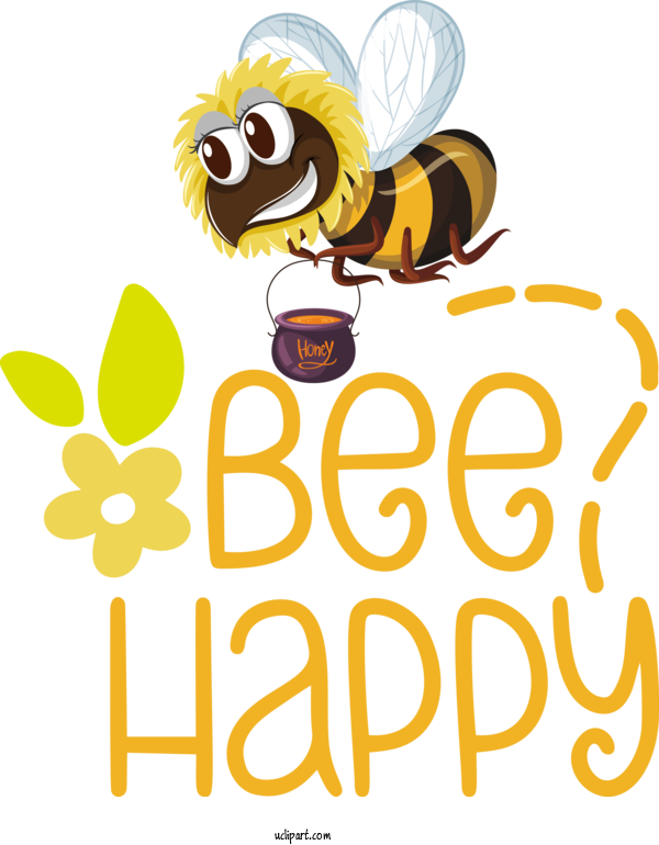 Free Moods Bees Insects Bumblebee For Happy Clipart Transparent Background