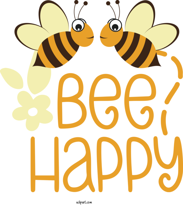 Free Moods Bees Western Honey Bee Lepidoptera For Happy Clipart Transparent Background