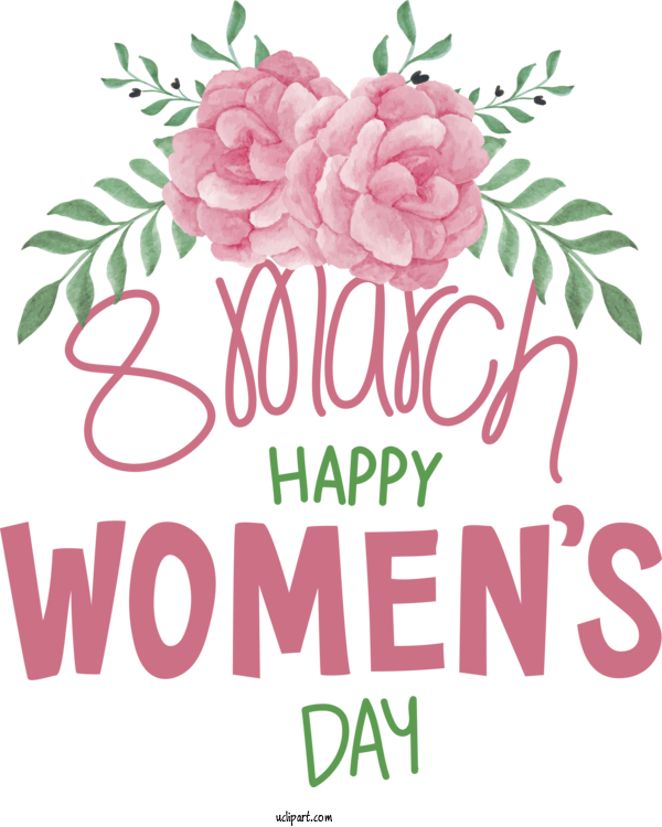 Free Holidays Floral Design International Women's Day For International Women's Day Clipart Transparent Background