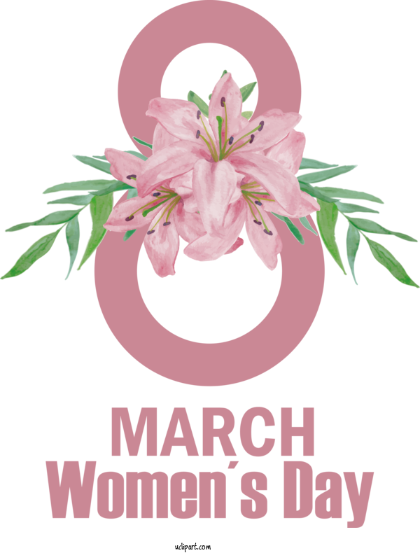 Free Holidays Floral Design Flower Rose For International Women's Day Clipart Transparent Background