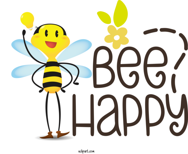 Free Moods Bees Insects Bumblebee For Happy Clipart Transparent Background
